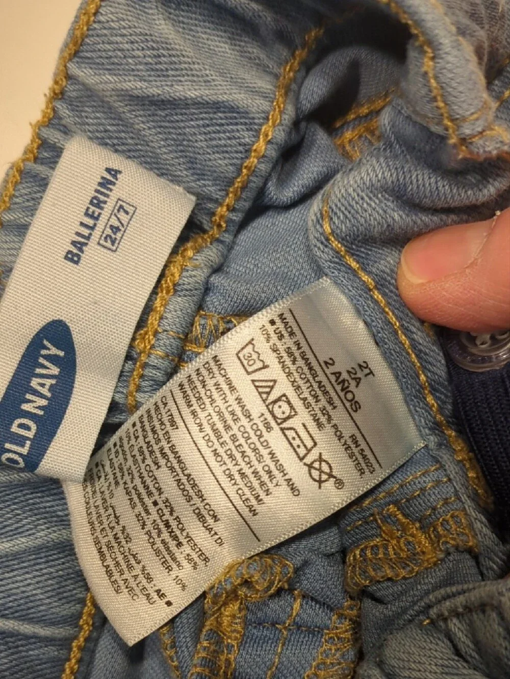 Old Navy Kids Stretch Denim Jeggings - Light Blue & Dark Blue
